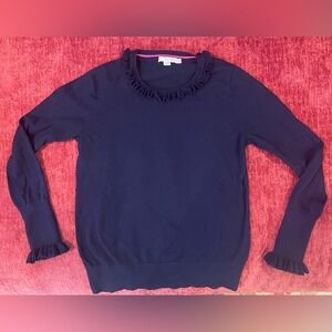 Boden Midnight Blue Ruffle Sweater